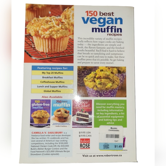 3/$30 Camilla V. Saulsbury150 Best Vegan Muffin Recipes - Picture 2 of 2